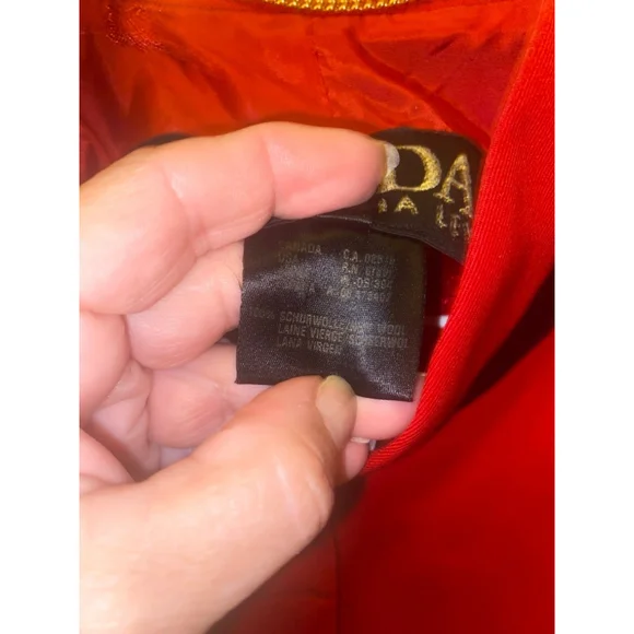 Women's vintage Escada Blazer Jacket Size 14 Red Black - Picture 3 of 12